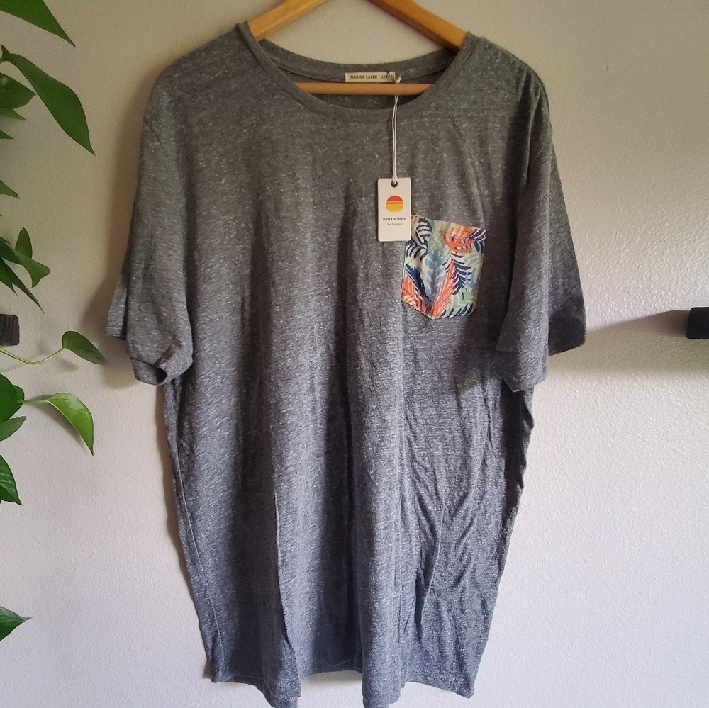 New! Marine Layer botanical pocket tee